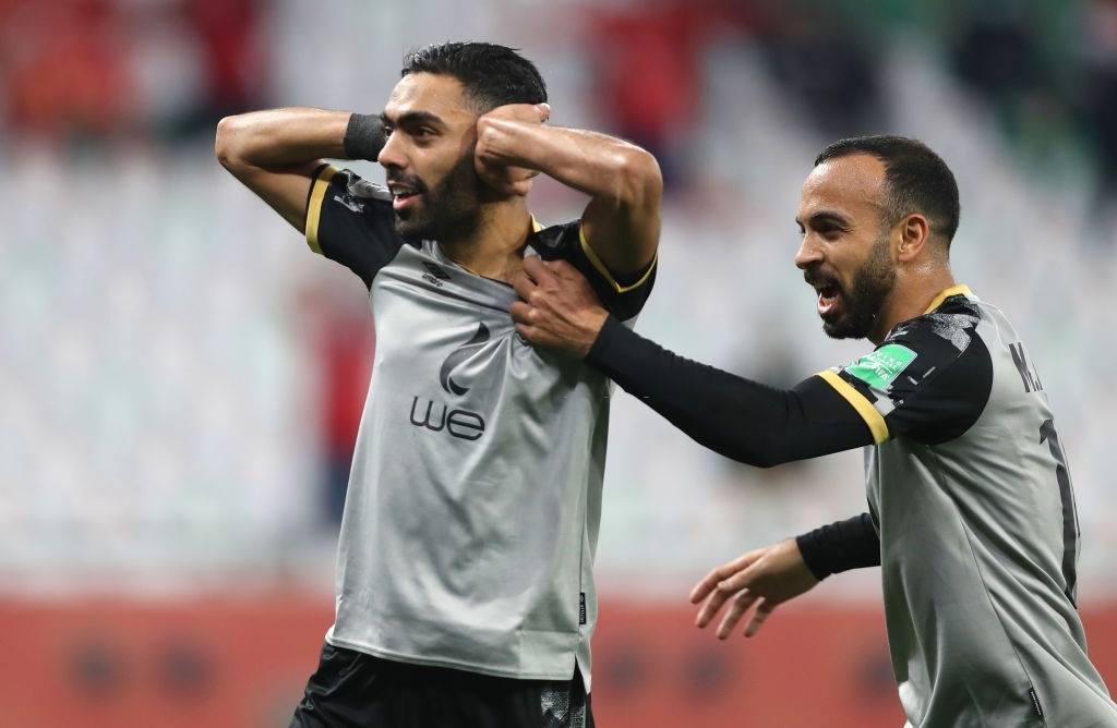 حسين الشحات بعد تسجيل هدف الفوز على الدحيل .. مشاهدة مباراة الأهلي وبايرن ميونخ بث مباشر